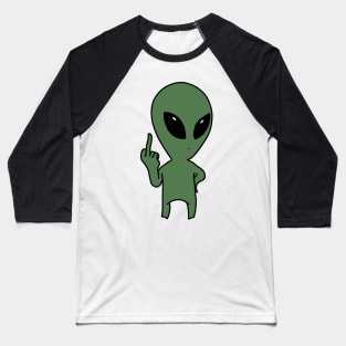 Fuck off Alien - We come in peace Baseball T-Shirt